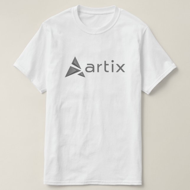 Artix greyscale logo brand on chest T-Shirt (Design Front)