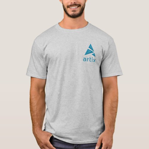 Artix logo brand left on chest gray T_Shirt