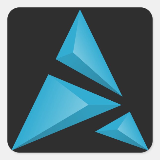 Artix logo square sticker dark background (Front)