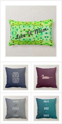 Artmiabo Pattern and Print throw pillows
