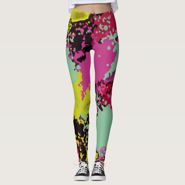 Artmixer (Abstract Color Fashion) #15 Leggings (Front)