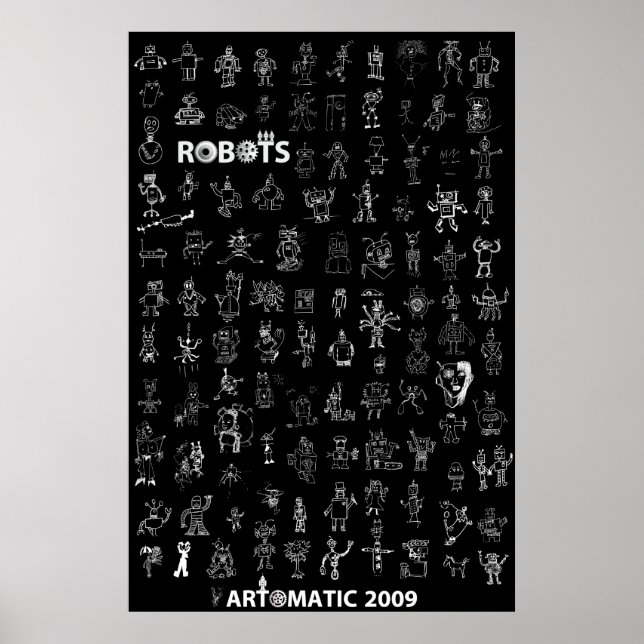 Artomatic Robots 2009 Poster 4 - Black Edition (Front)