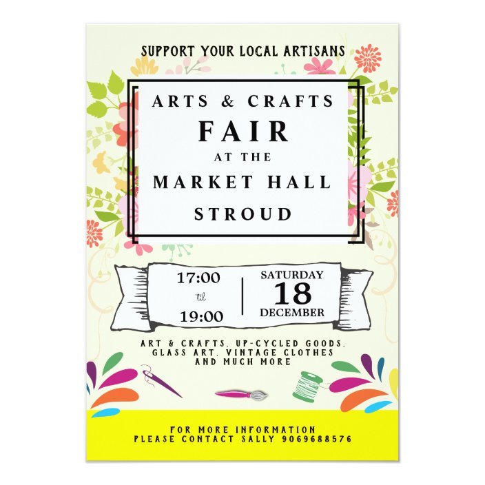 arts and craft fair craft market crafternoon invitation | Zazzle.com