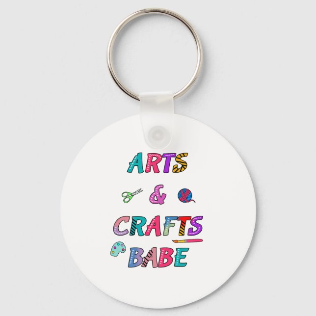 Arts and Crafts Babe Keychain (Front)
