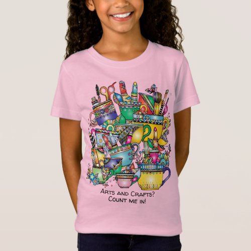 Arts and Crafts Count Me In Colorful Fun Kids T_Shirt