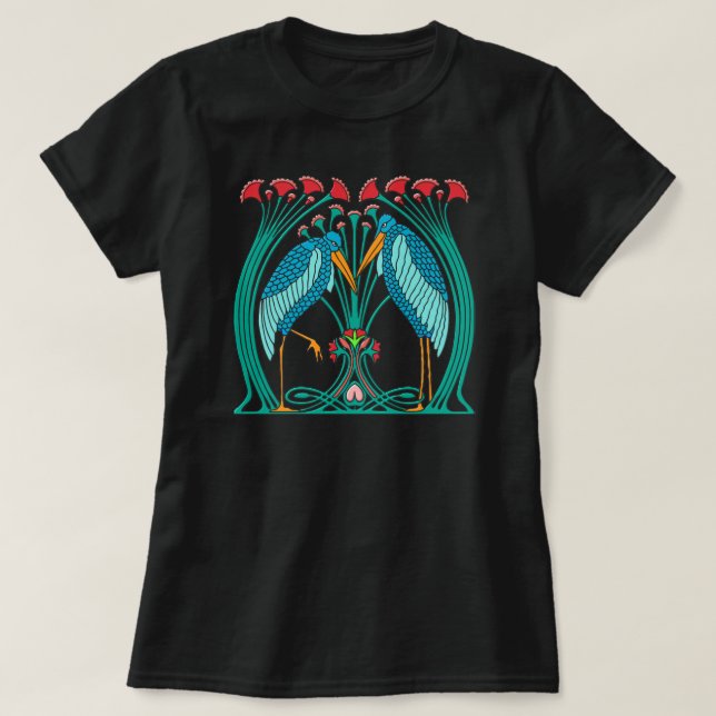 Arts and Crafts Cranes v1 T-Shirt (Design Front)