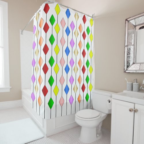 Arts And Crafts Design Colourful Shower Curtain