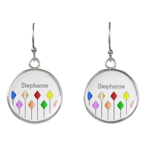 Arts And Crafts Design Personalised Earrings