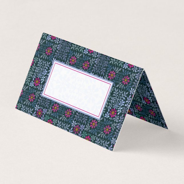 Arts and Crafts Floral Renaissance Business Card (Front)