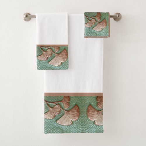 Arts and Crafts motif Bath towel set