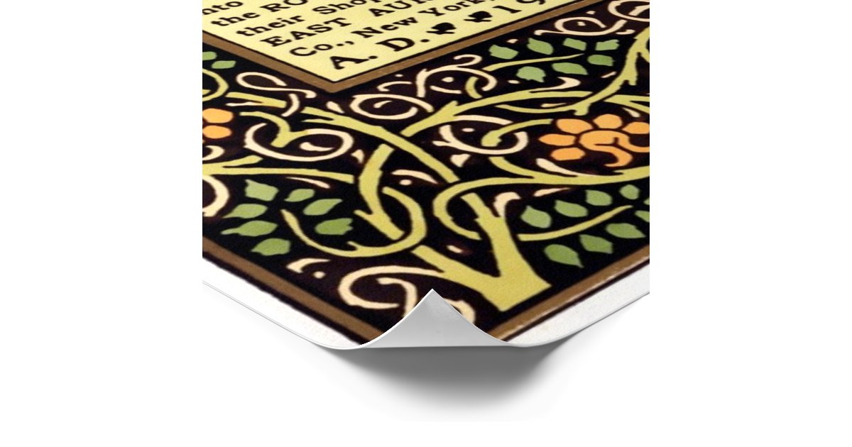 Arts And Crafts movement 1900 book cover design Poster | Zazzle