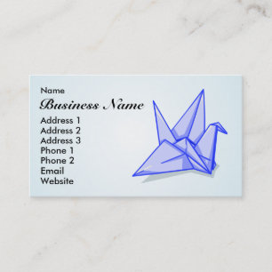 Arts and Crafts Paper Crane Business Card