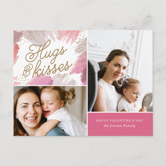 Arts and Crafts Photo Valentine Holiday Postcard (Front)