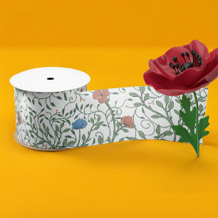 Arts and Crafts Poppies Grosgrain Ribbon