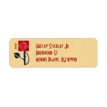 Arts and Crafts Rose Address Label