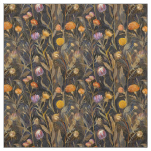 Arts and crafts Scottish thistle and wildflowers  Fabric