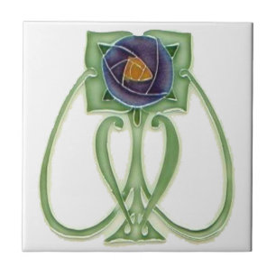 Arts and Crafts Style Ceramic Tile