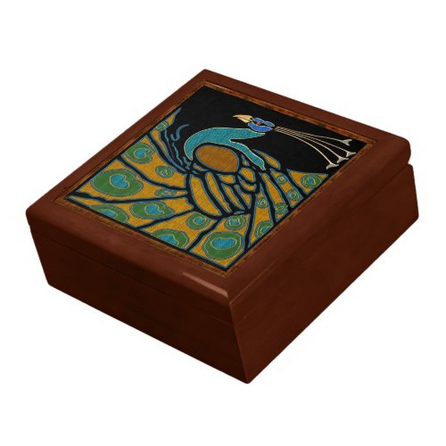 Arts and Crafts Style Peacock Gift Box