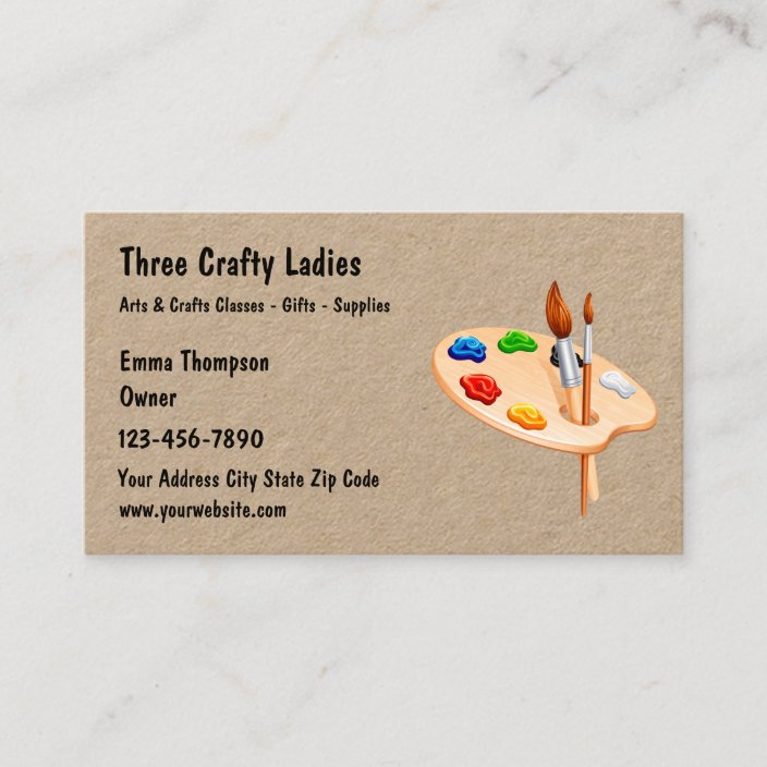 Arts And Crafts Theme Business Cards