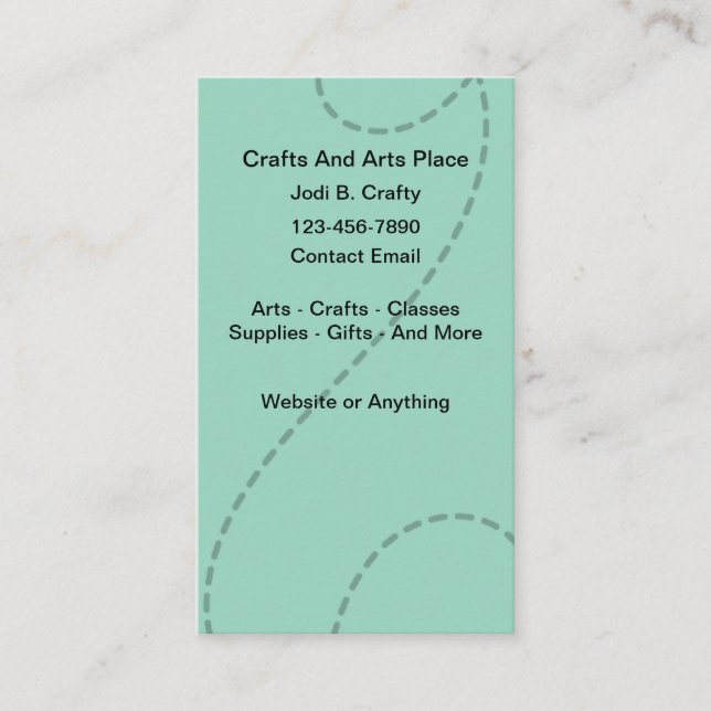 Arts And Crafts Theme Trendy Business Cards (Front)