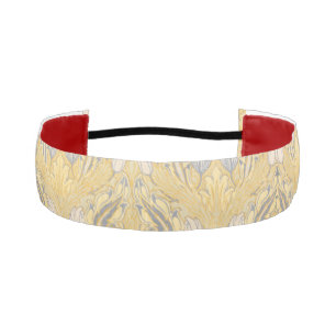Arts and Crafts Walter Crane Blue White Tulips Athletic Headband
