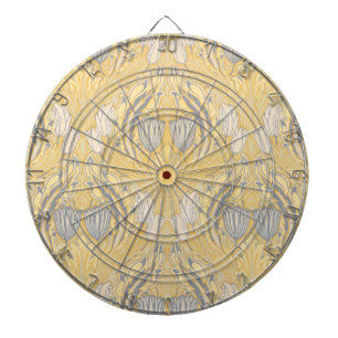 Arts and Crafts Walter Crane Blue White Tulips Dart Board