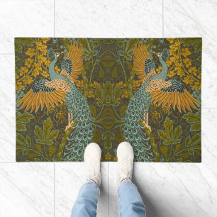 Arts and Crafts Walter Crane Peacock Pattern Doormat