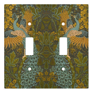 Arts and Crafts Walter Crane Peacock Pattern Light Switch Cover