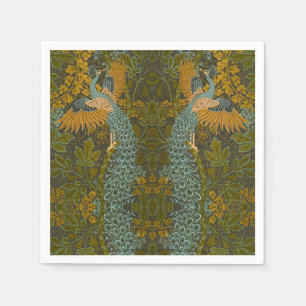 Arts and Crafts Walter Crane Peacock Pattern Napkins