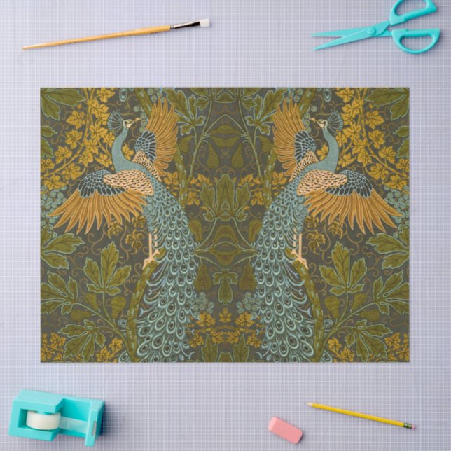 Arts and Crafts Walter Crane Peacock Pattern Tissue Paper (Craft)