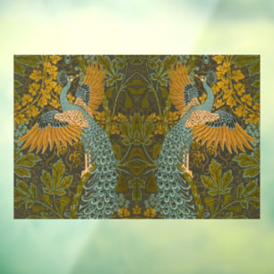 Arts and Crafts Walter Crane Peacock Pattern Window Cling