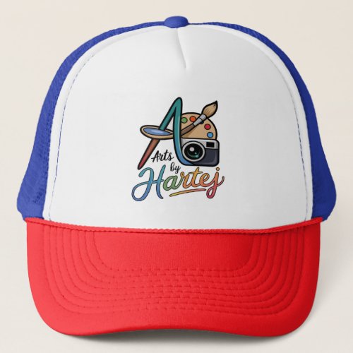 Arts by Hartej YouTube Channel Logo T_Shirt Trucker Hat