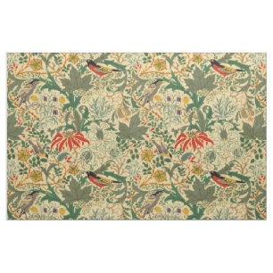 Arts & Crafts Birds & Flowers Pattern by Voysey Fabric