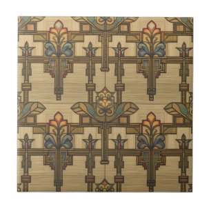 Arts & Crafts Craftsman and Mission Style floral  Ceramic Tile
