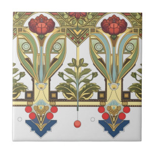 Arts & Crafts Craftsman and Mission Style floral  Ceramic Tile