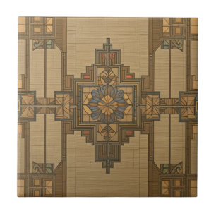 Arts & Crafts Craftsman and Mission Style floral  Ceramic Tile