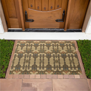 Arts & Crafts Craftsman and Mission Style floral  Doormat