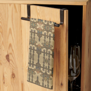 Arts & Crafts Craftsman and Mission Style floral  Kitchen Towel