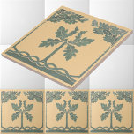 Arts & Crafts, Craftsman, Mission Style Oak Acorn Ceramic Tile<br><div class="desc">This is a digitally enhanced print of an antique Victorian era 1890 Art Nouveau,  Arts And Crafts,  Craftsman or Mission style oak acorn foliage frieze pattern. You can customize the background color.</div>