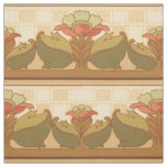 Arts &amp; Crafts, Craftsman or Mission Style Flowers Fabric