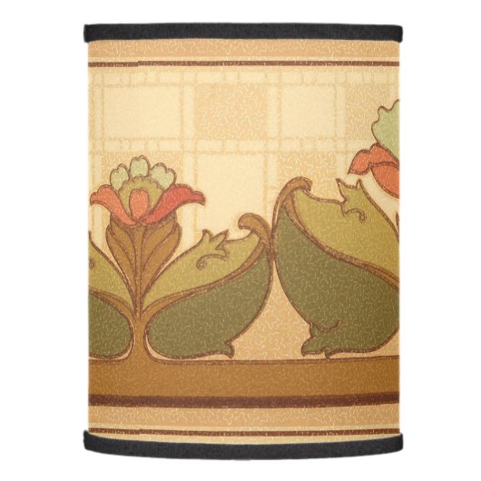 Arts & Crafts, Craftsman or Mission Style Flowers Lamp Shade (Left)
