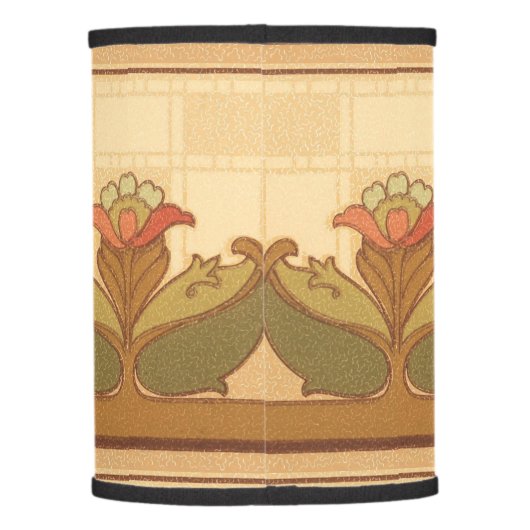 Arts & Crafts, Craftsman or Mission Style Flowers Lamp Shade (Back)