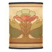 Arts & Crafts, Craftsman or Mission Style Flowers Lamp Shade (Front)