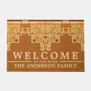 Arts & Crafts, Craftsman or Mission Style Foliage  Doormat