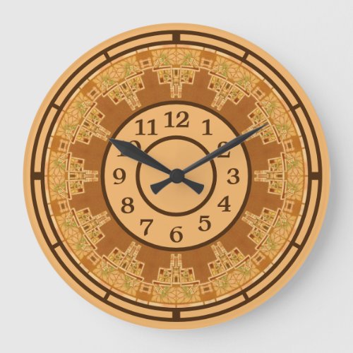 Arts & Crafts, Craftsman or Mission Style Foliage Large Clock