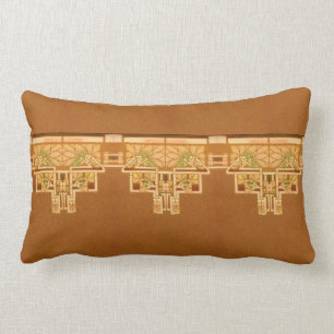 Arts & Crafts, Craftsman or Mission Style Foliage Lumbar Pillow