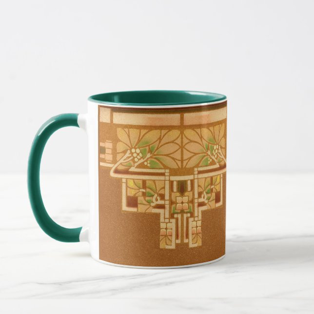 Arts & Crafts, Craftsman or Mission Style Foliage Mug (Left)