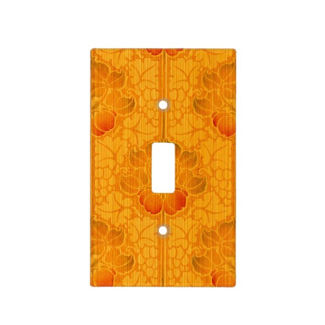 Arts & Crafts, Craftsman or Mission Style Fruit Light Switch Cover (Front)