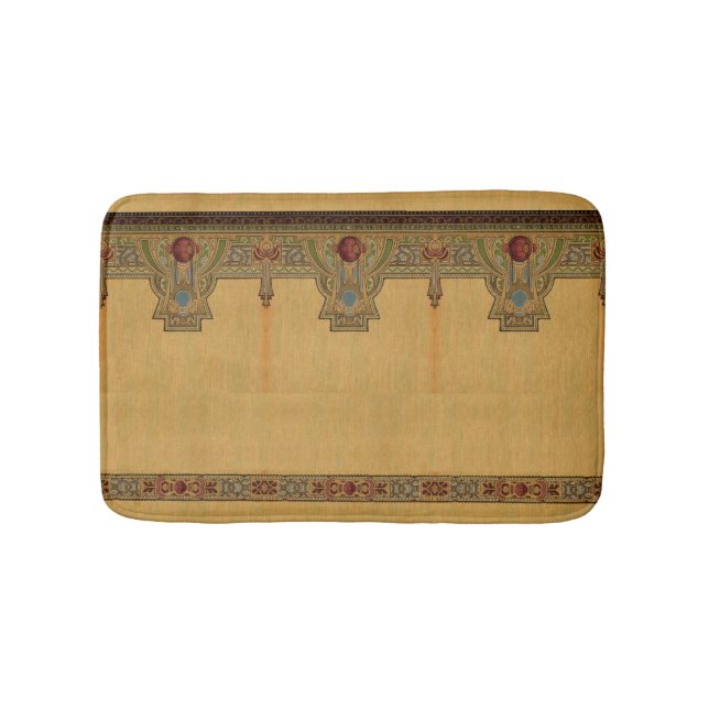 Arts & Crafts, Craftsman or Mission Style Rose Bath Mat (Front)
