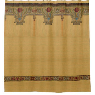 Arts & Crafts, Craftsman or Mission Style Rose Shower Curtain